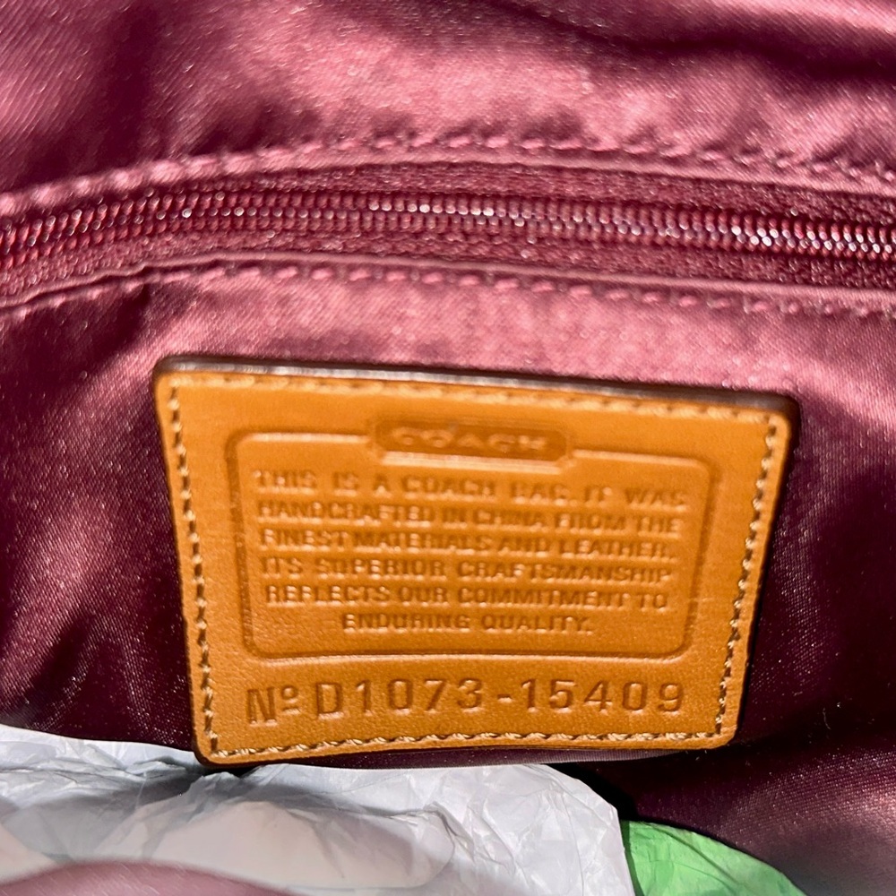 Coach Madison Leather Shoulder Bag Camel Tan Silver Hardware Satin Lining EUC - Picture 3 of 11